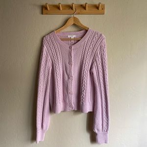 1901 pink cable knit cardigan - Size M